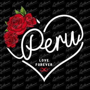 Peru Love Forever PNG trasparente - Peru Sublimation Designs - Peru Line Art - Peru Love con cuore - Paesi latini - Peruviano