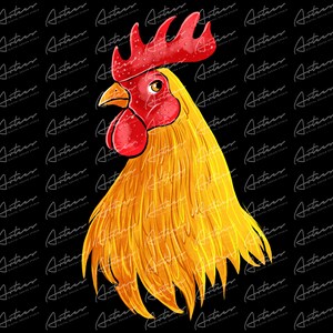 Watercolor Rooster Png Download