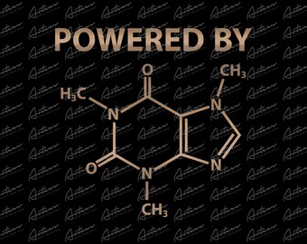Powered By Caffeine Molecule Png Download