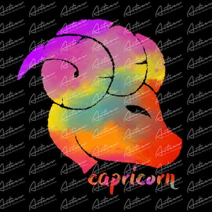 Watercolor Capricorn Png Download