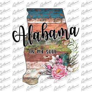 Alabama in meiner Seele transparente PNG Clipart - Alabama Sublimation - Alabama Buntes Scheunenholz - Alabama State - Alabama Sublimation Grafiken
