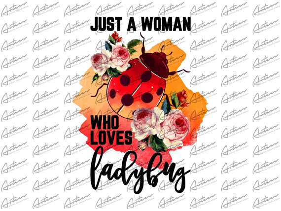 Watercolor Ladybug PNG: Woman Who Loves Ladybugs (Digital Design)