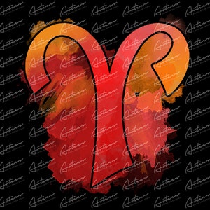 Aries Symbol Watercolor Png Download