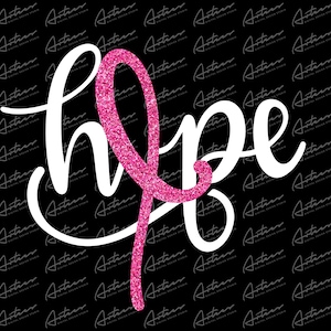 Pink Ribbon Hope Png Download: Breast Cancer Awareness (Digital Design)