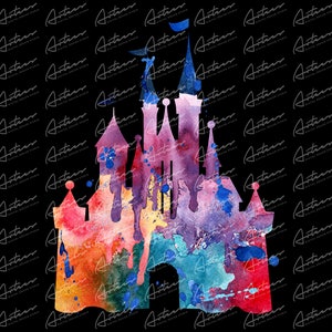 Watercolor Princess Castle Png Download