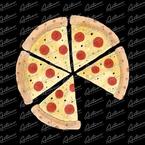 Aquarell Pizza Png-Download