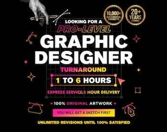 Custom Graphic Design Service: Professional Logo Design, Branding Kit, Social Media Graphics, Fast 1-6 Hours Turnaround