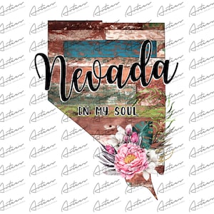 Nevada in My Soul Transparent PNG - Nevada Sublimation - Nevada Colorful Barn Wood - Nevada State - Nevada Sublimation Graphics