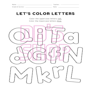10 Printable Worksheets. Practice Letters and | Etsy