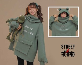 cute frog hoodie