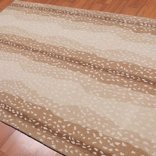 Hand Tuffted Animal Ballard Designs Antelope Beige Dot Etsy