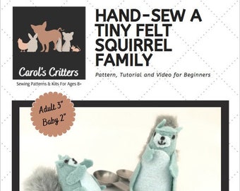 Make a tiny squirrel from felt. This easy to sew, cute craft is so cheerful.