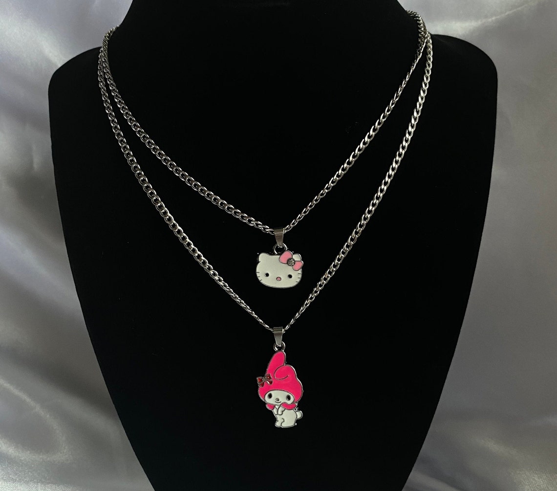 Hello Kitty & My Melody Necklace Hello Kitty Necklace My Etsy