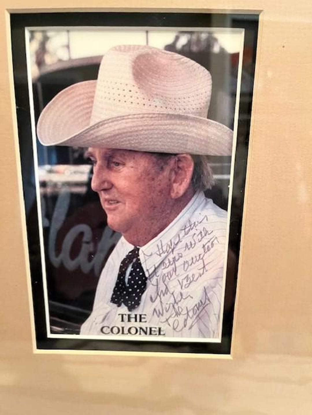 Rare Signed & Framed Colonel Tom Parker, Elvis Manager's Signature With ...