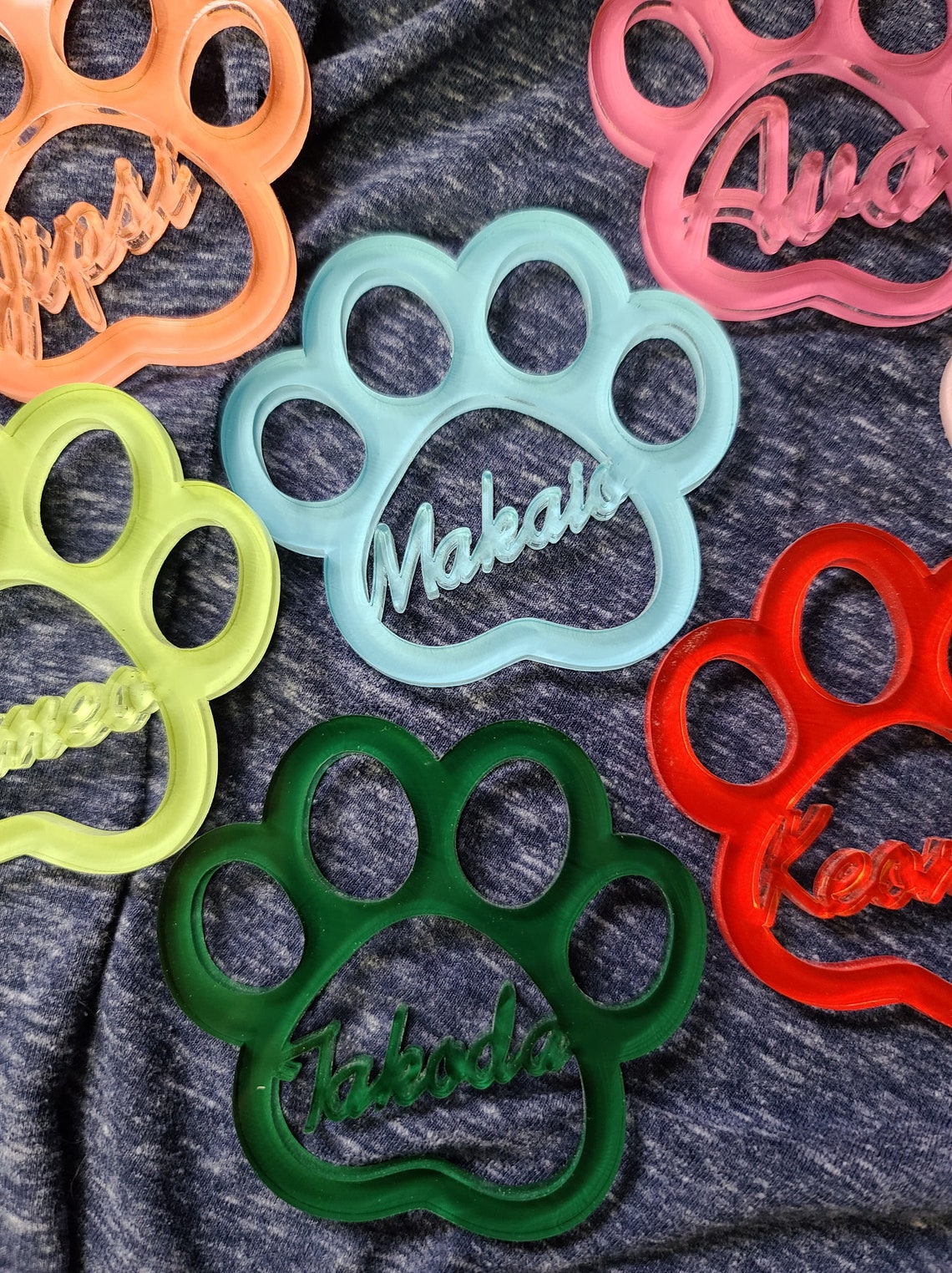 Acrylic Dog Paw Custom Personalized Pet Paw for your Dog 3 Etsy