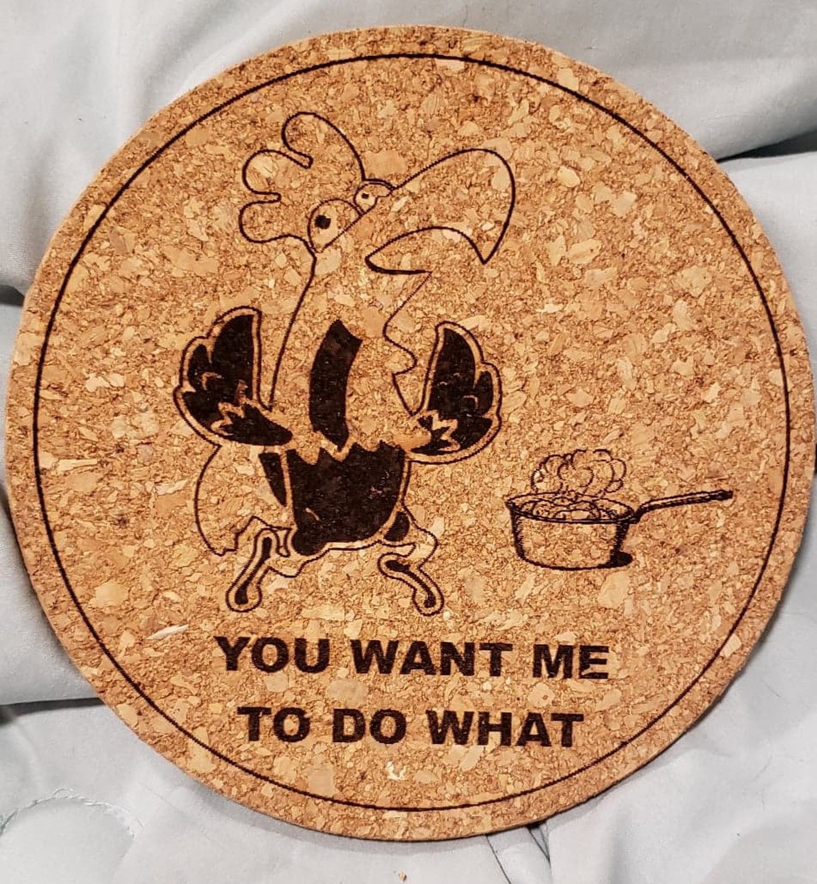 Laser Engraved Cork Hot Pad Trivets Hot Pad Kitchen Table Etsy