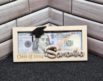 Graduation Money Holder, Graduation Gift, Personalized gift, Laser Engraved, Wooden Money Holder