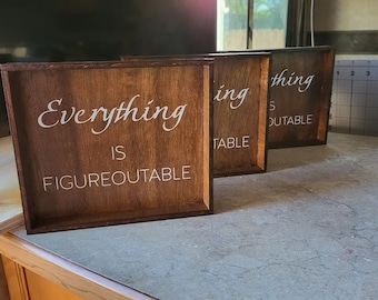 Engraved Wooden Catch All Tray, Personalized Wood Tray, Custom Desk Organizer, Gift for Him, Gift for Her, Rustic Decor, Engraved Organizer