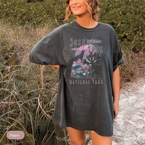 Comfort Colors®, Joshua Tree Unisex Tshirt, Joshua Tree park, southwest tee, desert sunset, 70s aesthetic, roadtrip shirt, travel tee