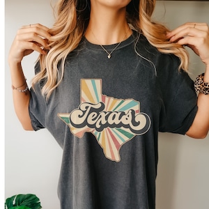 Comfort Colors Retro Texas Tee, Texas Tee, Texas T-shirt, Texas Vintage Inspired Cotton T-shirt, Desert Tee, Unisex Tee, Comfort Colors