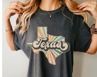 Comfort Colors Retro Texas Tee, Texas Tee, Texas T-shirt, Texas Vintage Inspired Cotton T-shirt, Desert Tee, Unisex Tee, Comfort Colors