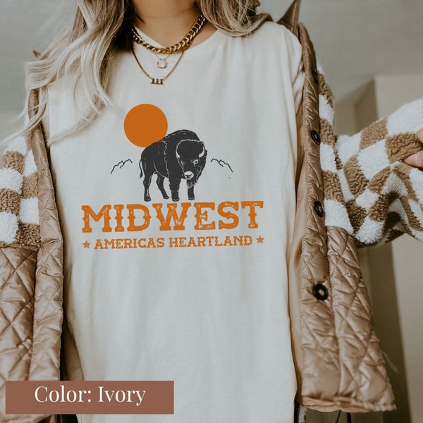 Comfort Colors Midwest Shirt, Midwest T-Shirt, Americas Heartland, Farm Girl Shirt, Midwest Clothing, Gifts For Her, Midwest Is Best