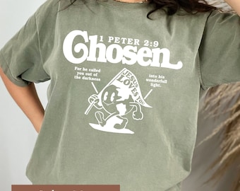 Chosen Tee - Religious Shirt - Faith Shirt - Christian Clothing - Bible verse Tee- Inspirational Tee | 1 Peter 2:9 | Faith Tee