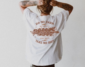 Camiseta com estampa Comfort Colors, Não faça mal, mas não aceite desaforo, Camiseta estilo sulista