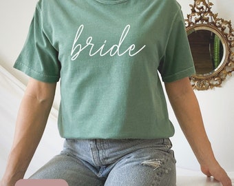 Comfort Colors Bride Shirt, Bride Shirt, Bride to Be Shirt, Bridal Shower T Shirt, Gift for Bride, Bridal Party, Bachelorette Party, Fiancé