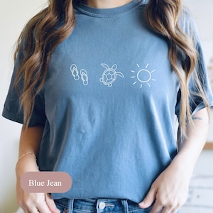 Comfort Colors Beachy Tee Turtle Ocean Sun T Shirt Beach Tshirt Beach Bum T-shirt Ocean Shirt Comfort Colors Tee Summer Shirt Oversized Tee