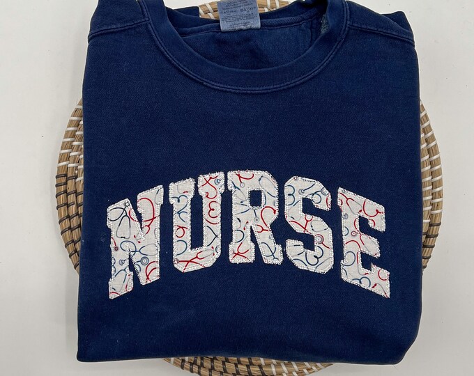 Nurse Print Pattern Women Off Shoulder Sweatshirt