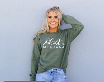 Montana Sweatshirt: Unisex College Oversized Fit