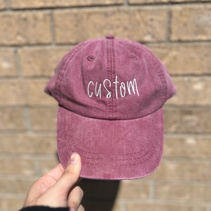 Personalized Dad Cap: Custom Text Monogram, Cotton Twill Hat