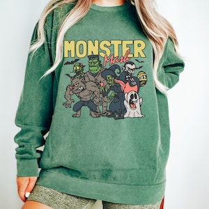 Comfort Colors Monster Mash Sweatshirt, Vintage Halloween Ghost, Monster Mash T, Comfort Colors Sweatshirt, Monster Tee, Halloween Tee