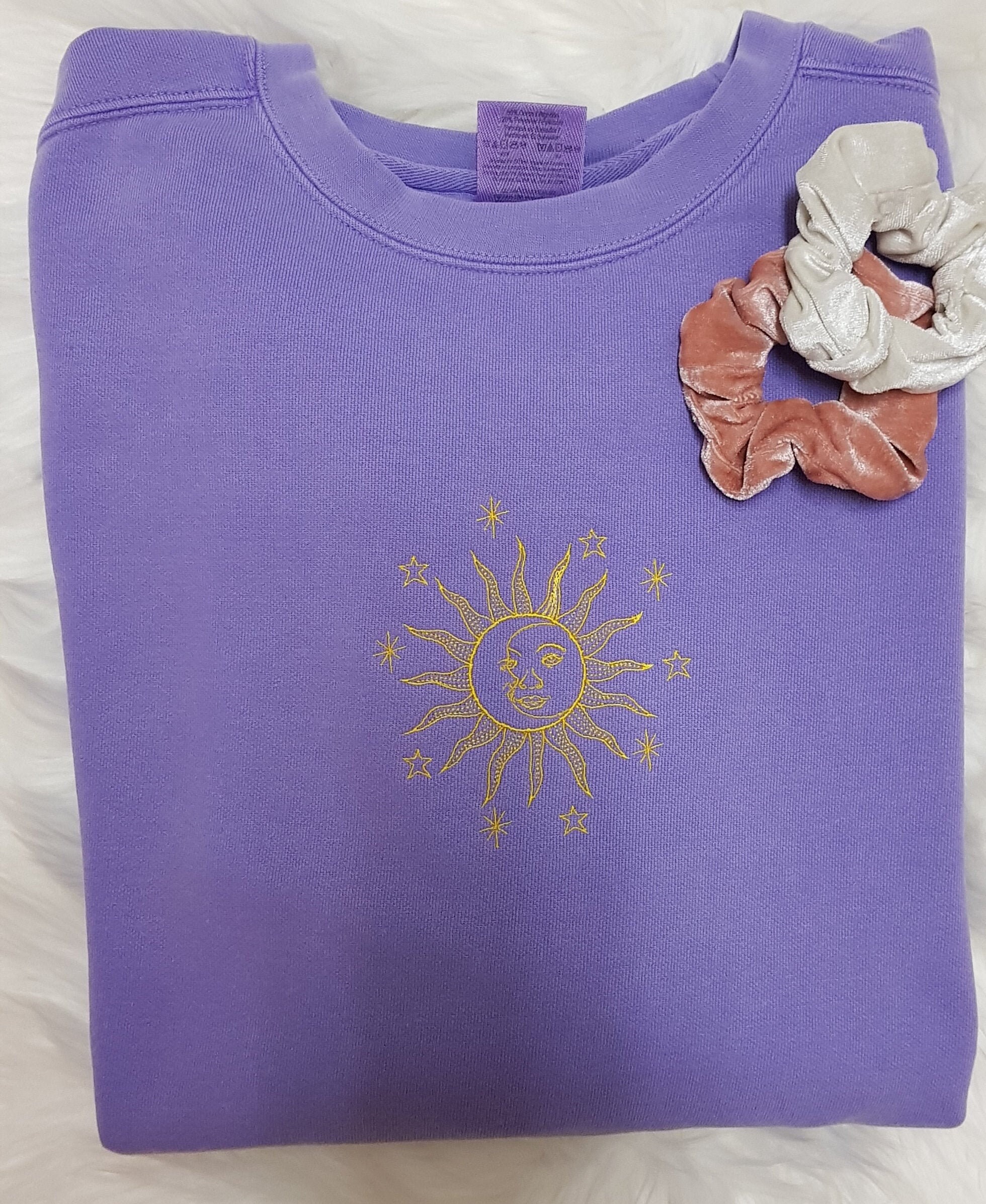 Embroidered Comfort Colors Violet Sun 