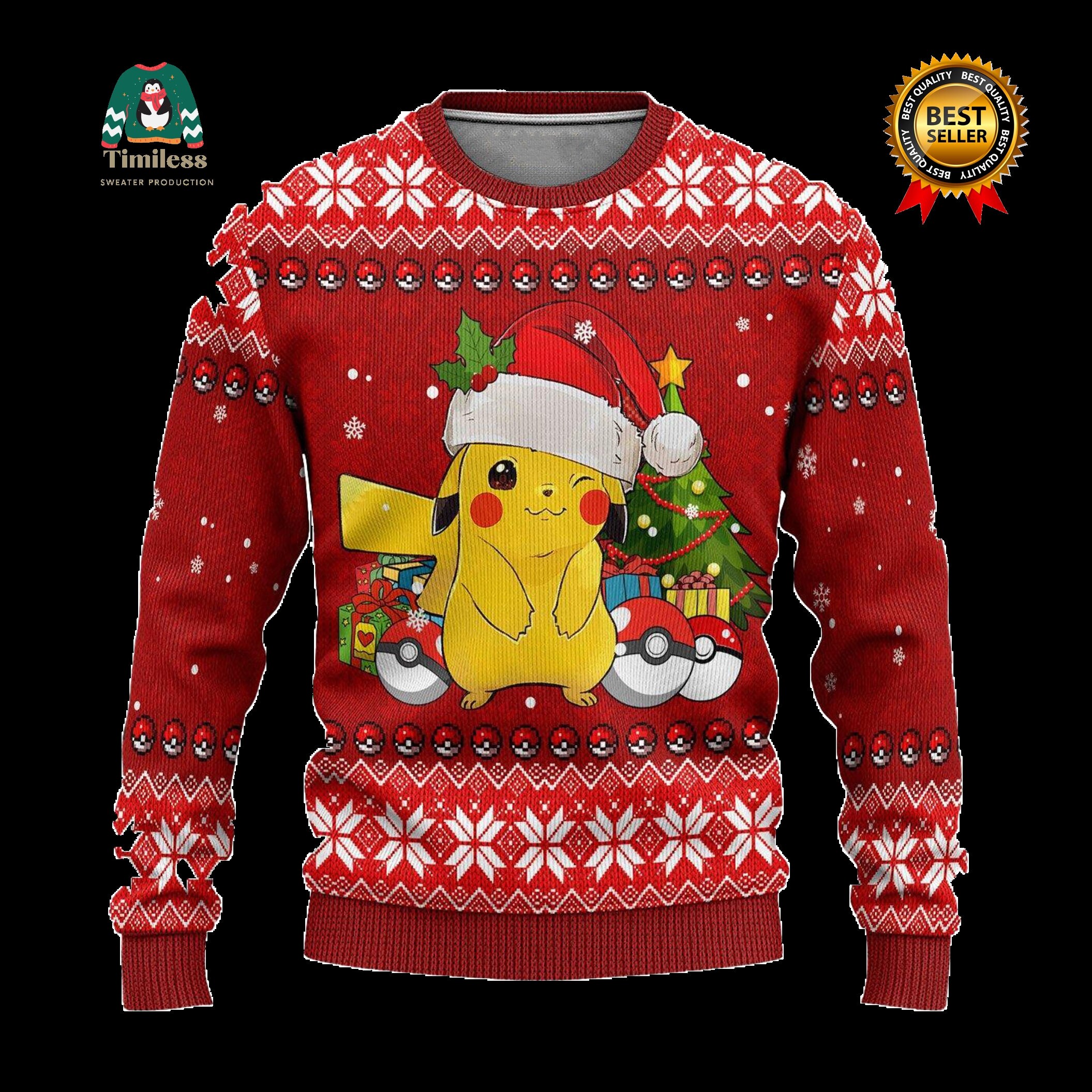 Pikachu Pokemon Lelijke Kersttrui Gebreide Trui Kerstcadeau Etsy