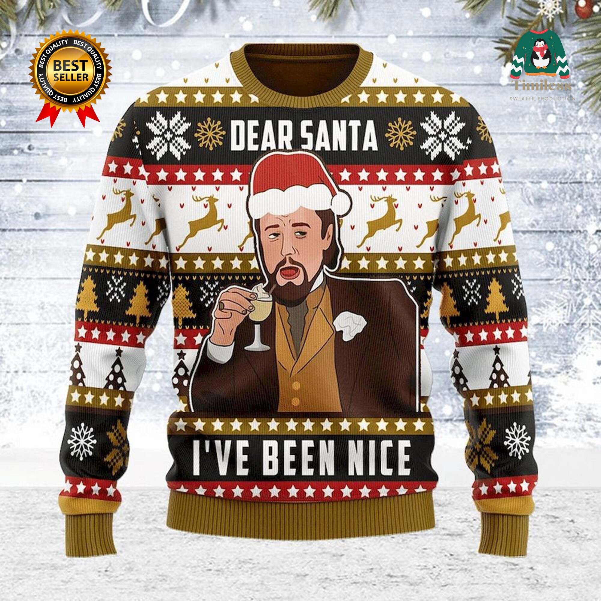 leonardo di caprio xmas jumper