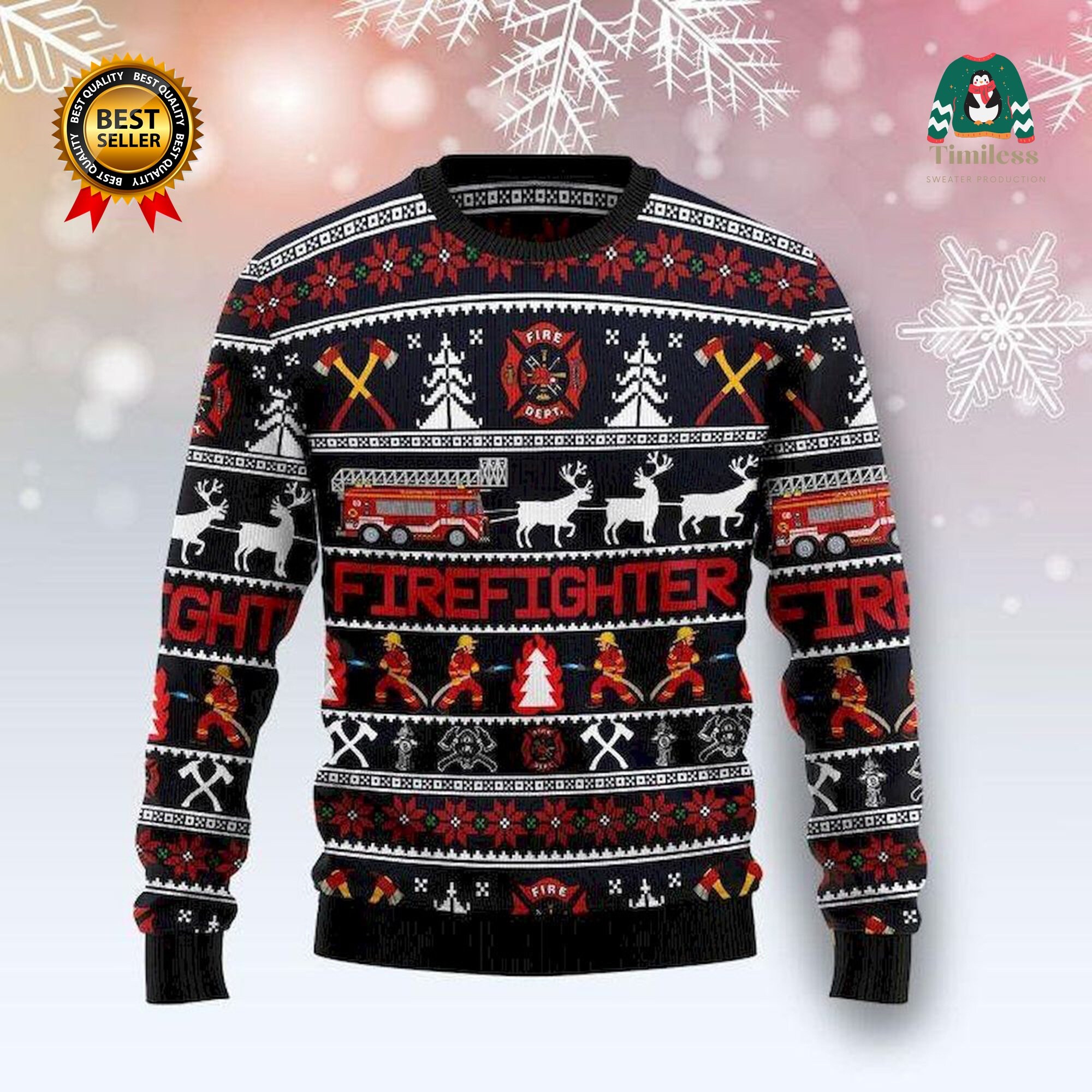 Firefighter Sweater - Etsy