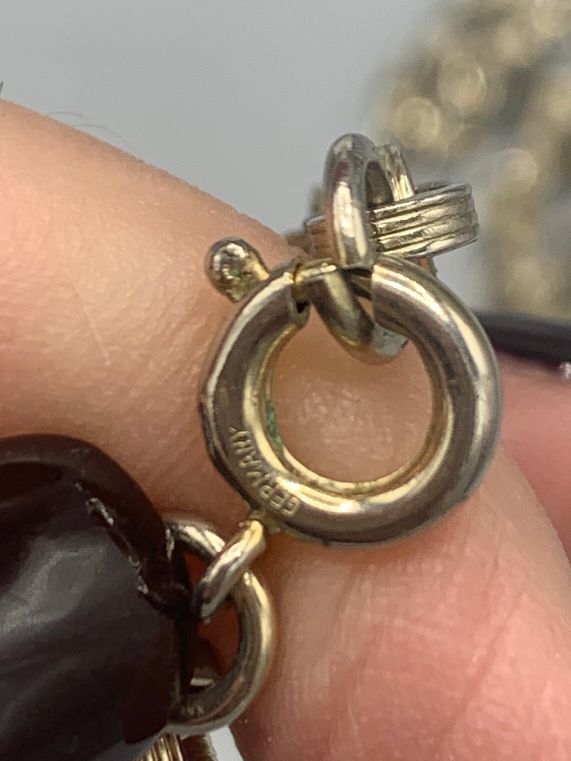 Vintage chain necklace marked Germany. Etsy