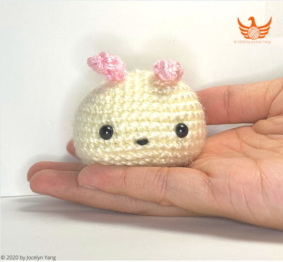 Mini Crochet Amigirumi Bunny, Stress Ball, Mini Whale Plush, Cute, Aesthetic,  Stuffed Animal, Kawaii, Mochi 