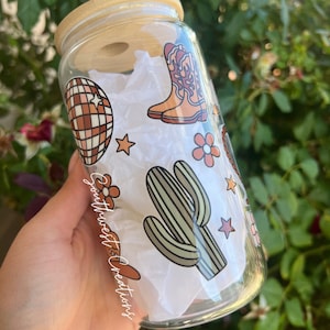 Cowgirl Glass Can