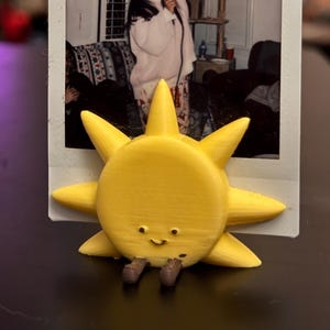 Jelly cat Sunshine smiley Polaroid Photo Holder Display Stand