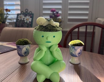 Smiski Mega pot for plants GLOW in the DARK Figurine (dirt/moss NOT included)