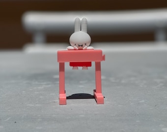 Miffy inspired hipper peeker phone charm for phone, laptop, car mirror with adhesive !!!
