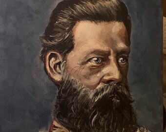 Frederick III, German Emperor 12x12 acrylic on canvas