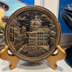 Vintage Liviv, Ukrainian Taracota Clay Entrance of Rynoq Square Plaque