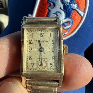 1930-40’s Art Deco Numbers Dial Vintage Bulova Men’s watch.