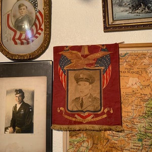 WW2 Original Veterans Home Banner For Overseas Service From Vets Estate