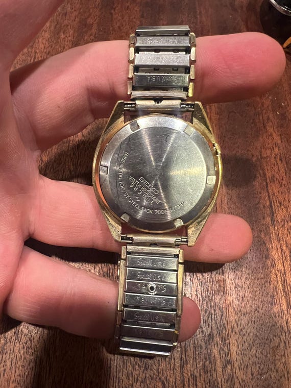 Sekonda Orologio da uomo massonico al quarzo con cassa dorata, quadrante dorato e cinturino in pelle marrone 90096