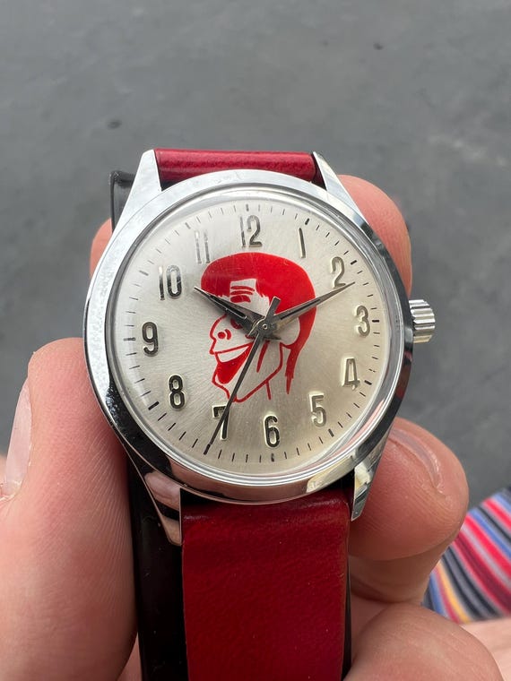 Vintage HELBROS Jerry Lewis Cartoon Watch – 17 Jewels Swiss 87B